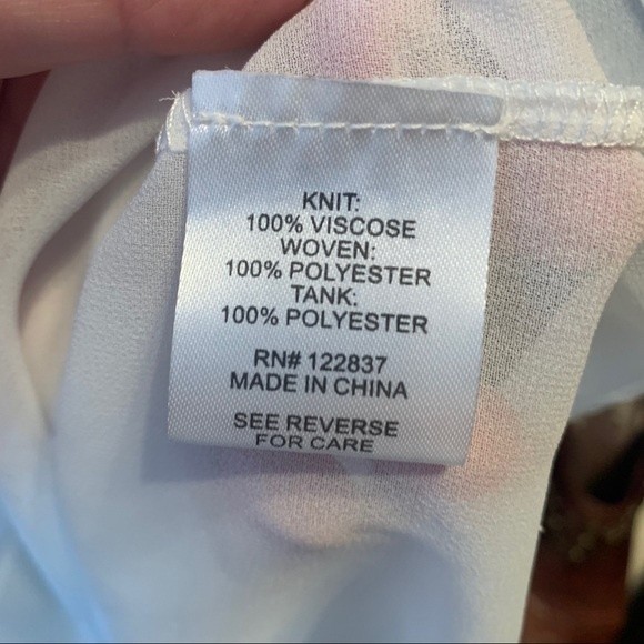 Neiman Marcus White Chiffon Sweater Tunic Medium - Picture 7 of 7